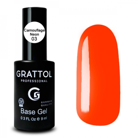 Grattol Base Camouflage Neon 03 - База камуфлирующая неоновая, 9 ml
